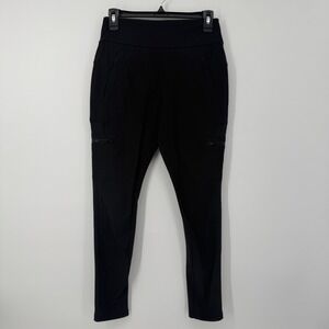 Athleta Headlands Hybrid Trek Jogger Size 4 Black Pants Zip Up Pockets Gym